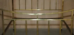 Pamono Victorian Brass Bed Frame with Original Porcelain Castors, 1840s Outlet