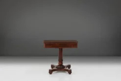 Pamono Victorian Burl Wood Folding Card Table, 19th Century Outlet
