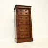 Pamono Victorian Burr & Walnut Wellington Chest of Drawers, 1880s Best