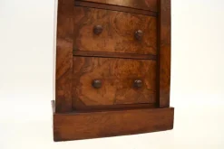 Pamono Victorian Burr & Walnut Wellington Chest of Drawers, 1880s Best