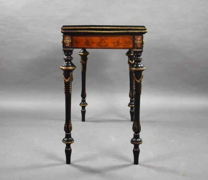 Pamono Victorian Burr Walnut Inlaid Card Table, 1860s Sale