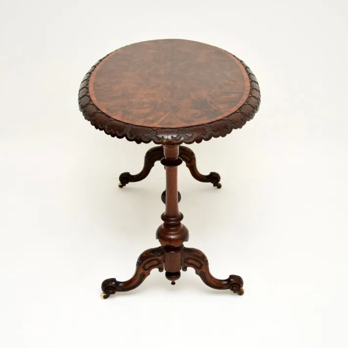 Pamono Victorian Burr Walnut Occasional Table, 1860s Hot