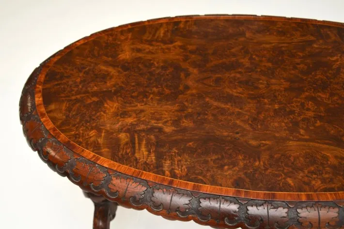 Pamono Victorian Burr Walnut Occasional Table, 1860s Hot