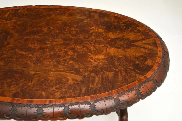Pamono Victorian Burr Walnut Occasional Table, 1860s Hot