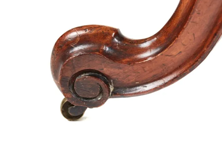 Pamono Victorian Burr Walnut Serpentine Shaped Card Table Discount