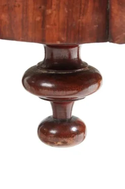 Pamono Victorian Burr Walnut Serpentine Shaped Card Table Discount