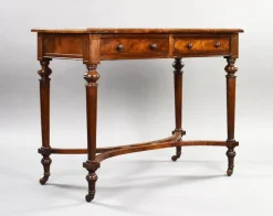 Pamono Victorian Burr Walnut Writing Table, 1870s Outlet
