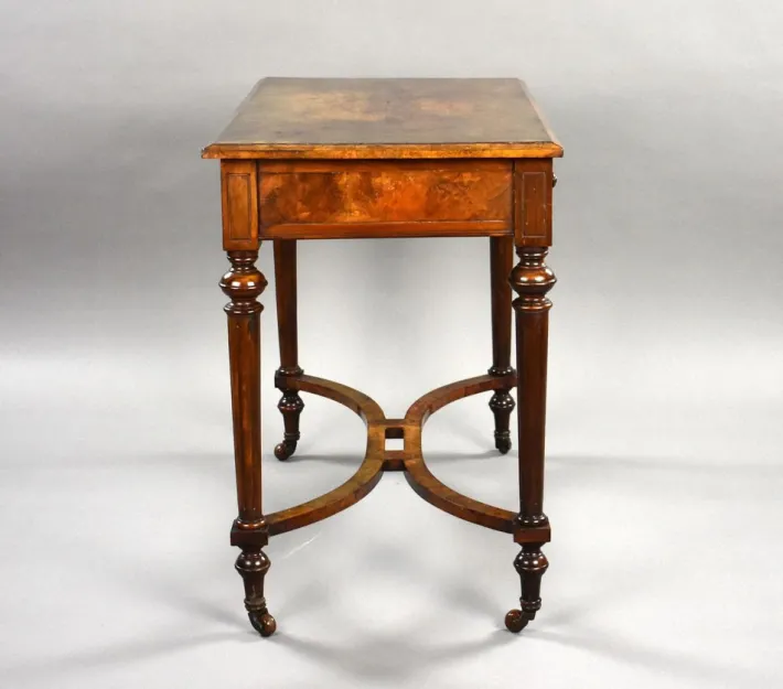 Pamono Victorian Burr Walnut Writing Table, 1870s Outlet