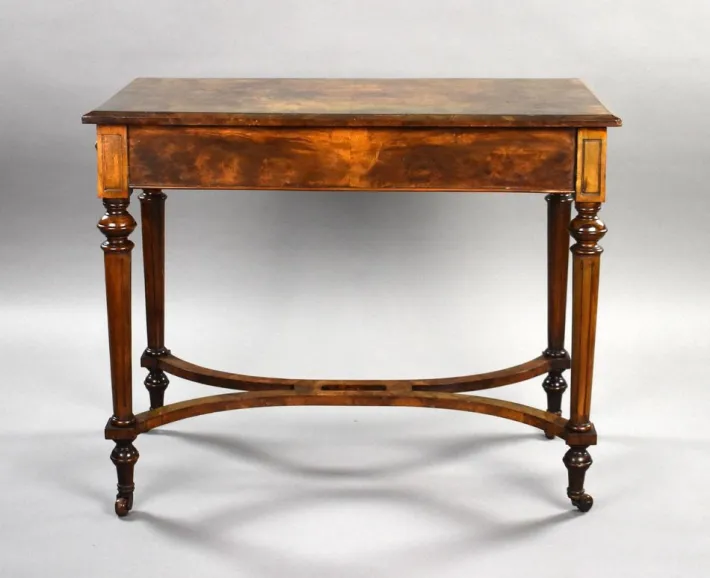 Pamono Victorian Burr Walnut Writing Table, 1870s Outlet