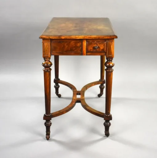 Pamono Victorian Burr Walnut Writing Table, 1870s Outlet