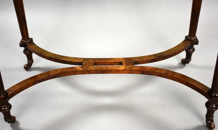 Pamono Victorian Burr Walnut Writing Table, 1870s Outlet