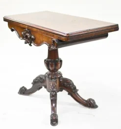Pamono Victorian Card Table in Walnut, 1890s Hot