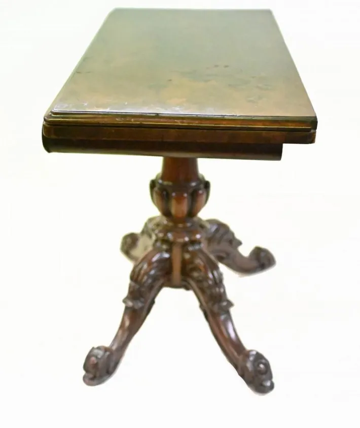 Pamono Victorian Card Table in Walnut, 1890s Hot