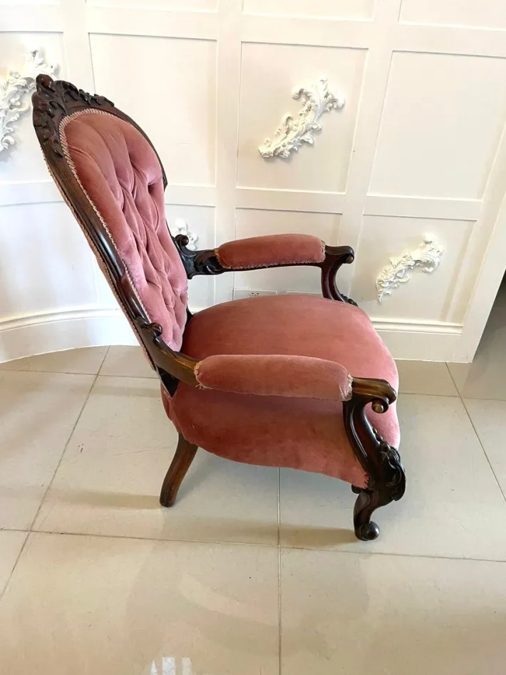 Pamono Victorian Carved Walnut 3 Piece Suite, 1860s, Set of 3 Sale
