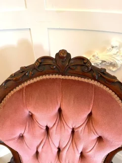 Pamono Victorian Carved Walnut 3 Piece Suite, 1860s, Set of 3 Sale