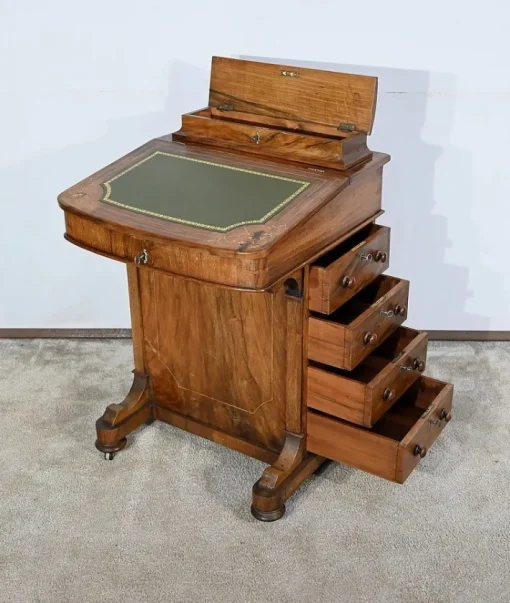 Pamono Victorian Davenport Secretaire in Walnut, England Outlet