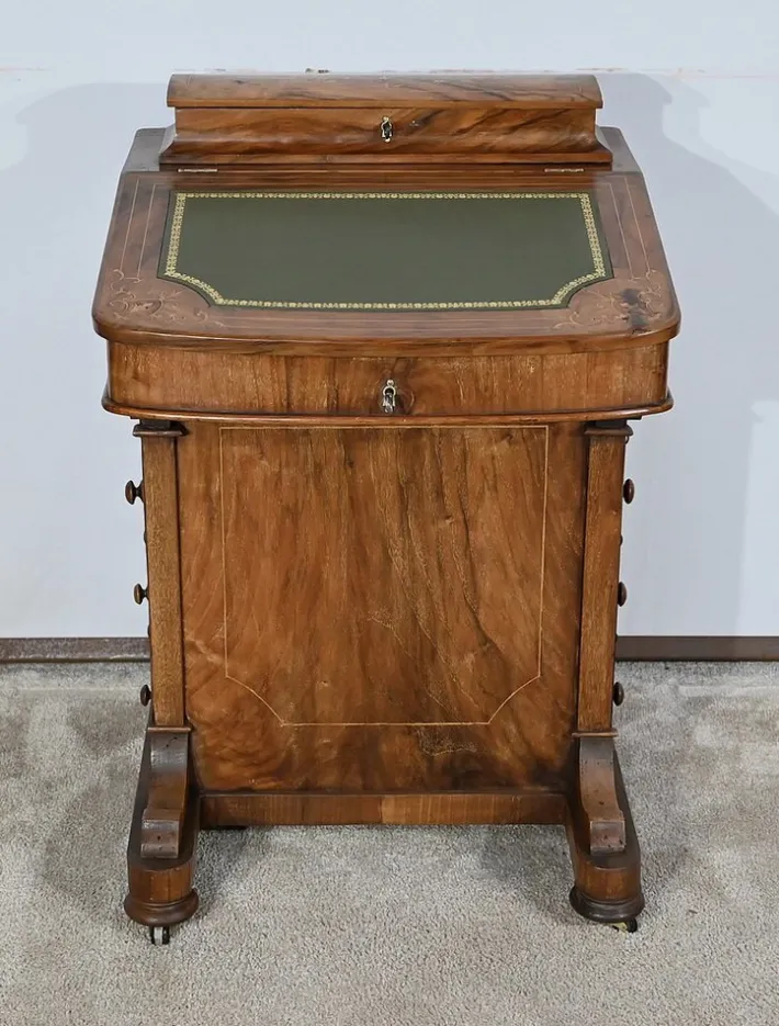Pamono Victorian Davenport Secretaire in Walnut, England Outlet