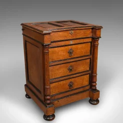 Pamono Victorian English Artists Materials Table in Oak by Roberson & Co, 1870s New