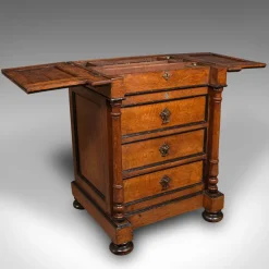 Pamono Victorian English Artists Materials Table in Oak by Roberson & Co, 1870s New
