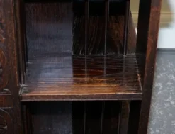Pamono Victorian English Oak Carved Revolving Bookcase Clearance