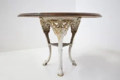 Pamono Victorian English White and Wood Cast Iron Table Discount