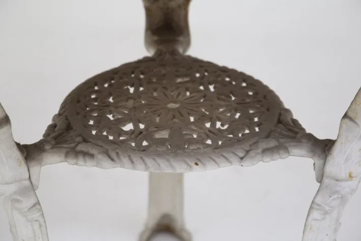 Pamono Victorian English White and Wood Cast Iron Table Discount
