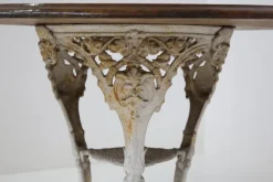 Pamono Victorian English White and Wood Cast Iron Table Discount
