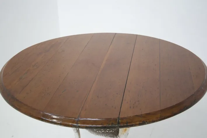 Pamono Victorian English White and Wood Cast Iron Table Discount