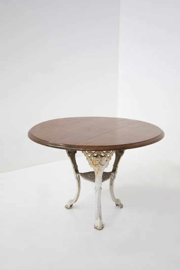 Pamono Victorian English White and Wood Cast Iron Table Discount