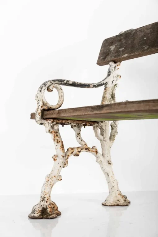 Pamono Victorian Faux Bois Garden Bench, 1890s New
