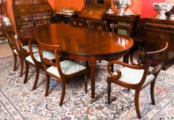 Pamono Victorian Flame Mahogany Extending Dining Table, 1890s New