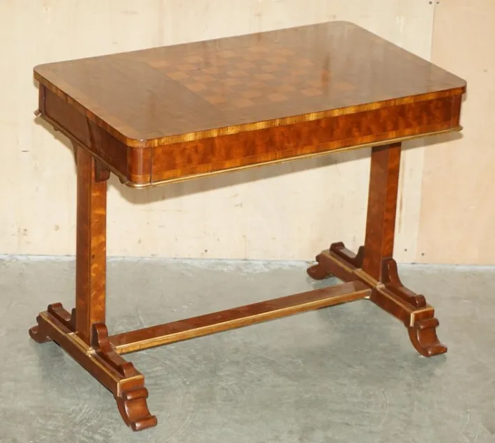 Pamono Victorian Game Table in Walnut and Hardwood Discount