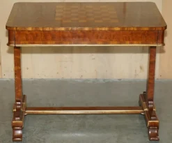 Pamono Victorian Game Table in Walnut and Hardwood Discount