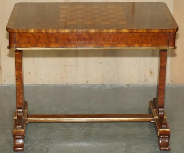 Pamono Victorian Game Table in Walnut and Hardwood Discount