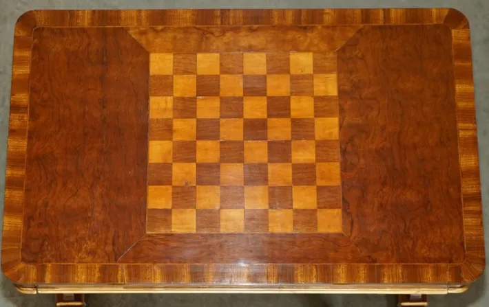 Pamono Victorian Game Table in Walnut and Hardwood Discount