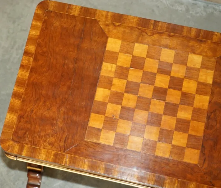 Pamono Victorian Game Table in Walnut and Hardwood Discount