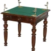 Pamono Victorian Game Table with Drop Middle, Secret Drawers and Buttons, 1840s New