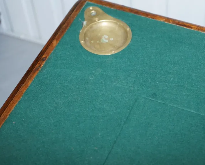 Pamono Victorian Game Table with Drop Middle, Secret Drawers and Buttons, 1840s New