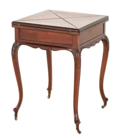 Pamono Victorian Games Envelope Card Table in Mahogany, 1890s Online