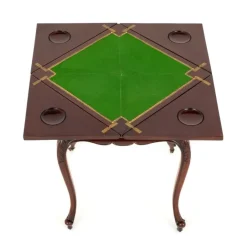 Pamono Victorian Games Envelope Card Table in Mahogany, 1890s Online