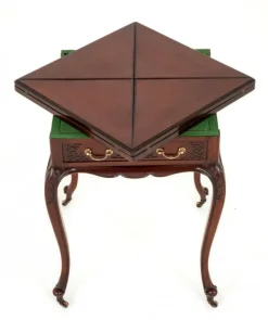 Pamono Victorian Games Envelope Card Table in Mahogany, 1890s Online