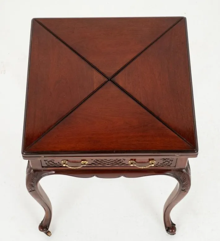 Pamono Victorian Games Envelope Card Table in Mahogany, 1890s Online