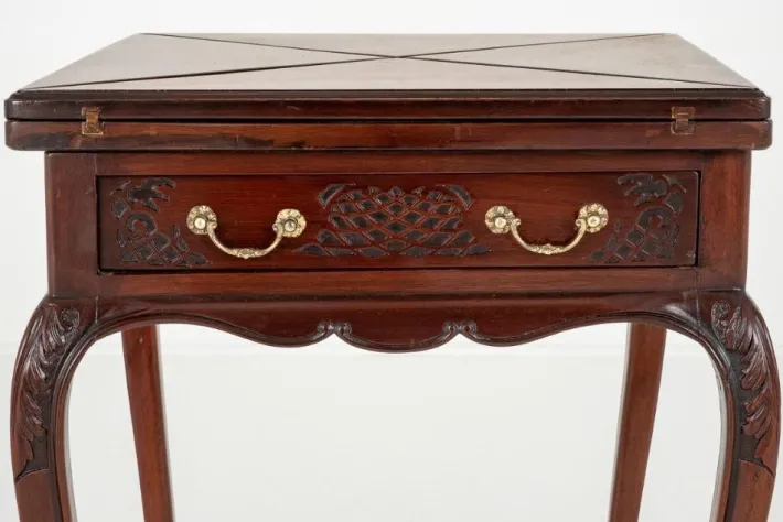 Pamono Victorian Games Envelope Card Table in Mahogany, 1890s Online