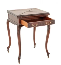 Pamono Victorian Games Envelope Card Table in Mahogany, 1890s Online