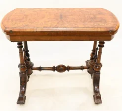 Pamono Victorian Games Table in Burr Walnut, 1880s Hot