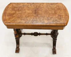 Pamono Victorian Games Table in Burr Walnut, 1880s Hot