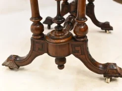 Pamono Victorian Games Table in Burr Walnut, 1880s Hot
