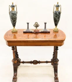 Pamono Victorian Games Table in Burr Walnut, 1880s Hot