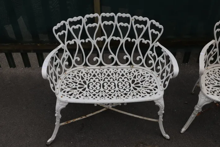 Pamono Victorian Garden Furniture, 1900, Set of 3
