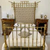 Pamono Victorian Gilded Brass Half Tester Double Bed, 1860s Discount